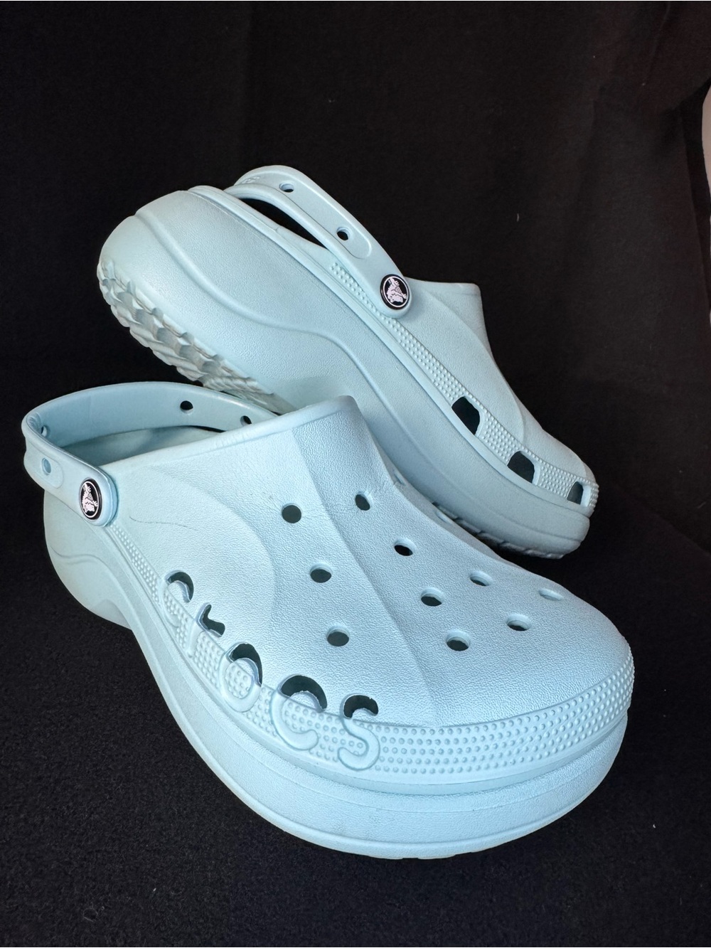 CROCS Classic Clog Platform in Light Blue